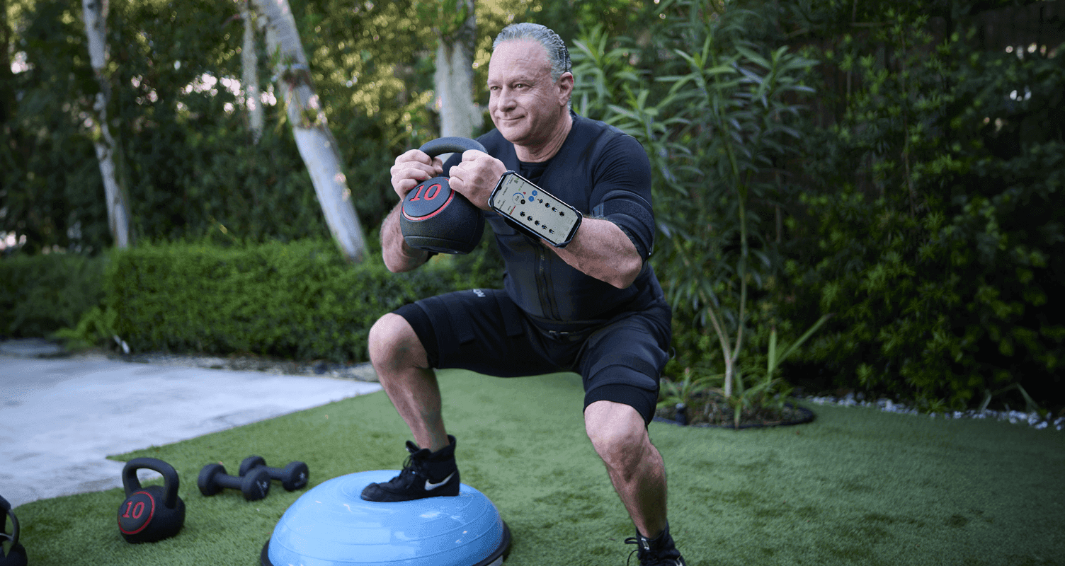 Older adult using EMS for therapy